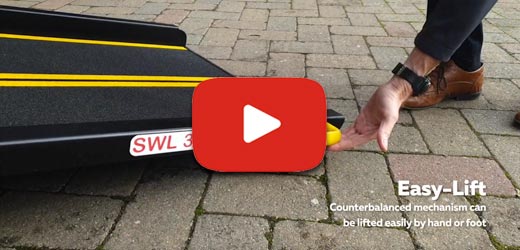 Counterbalanced wheelchair ramp